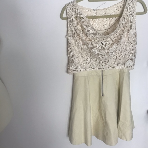 Alice + Olivia Leather Flare mini Dress - Picture 10 of 12